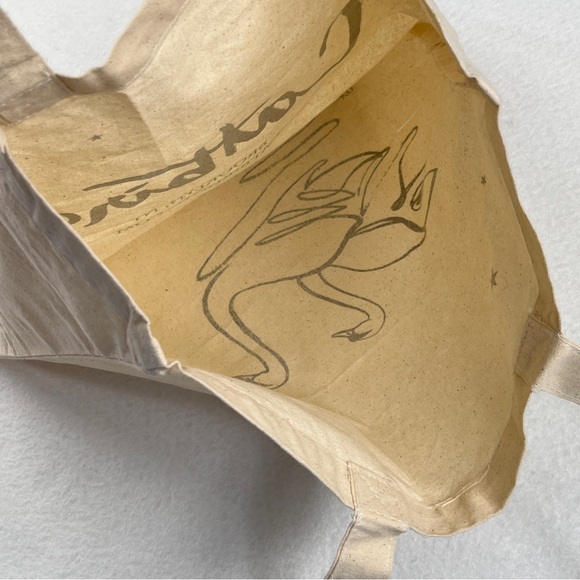 CATBIRD NYC Classic Cotton Tote Bag 14" x 15" Jewelry as Poetry Swan Heart Tote - Picture 8 of 16